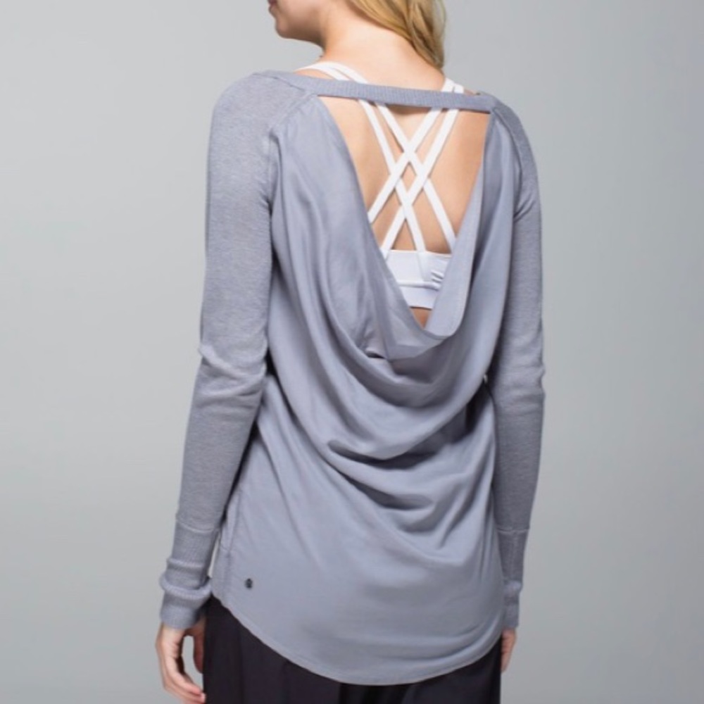 Lululemon Gray Unity Open Back Pullover - image 1